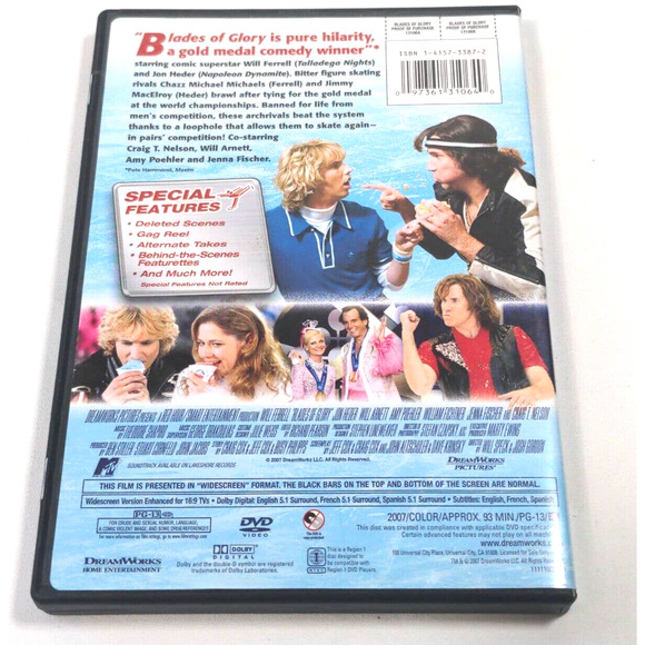 Blades of Glory (Widescreen Edition) [DVD] - DVD By Will Ferrell - VERY GOOD - Picture 2 of 2